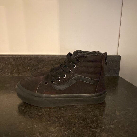 Vans Sk8-Hi Zip Kids 'Pop Check - Black' -Size 13C - Picture 4 of 8